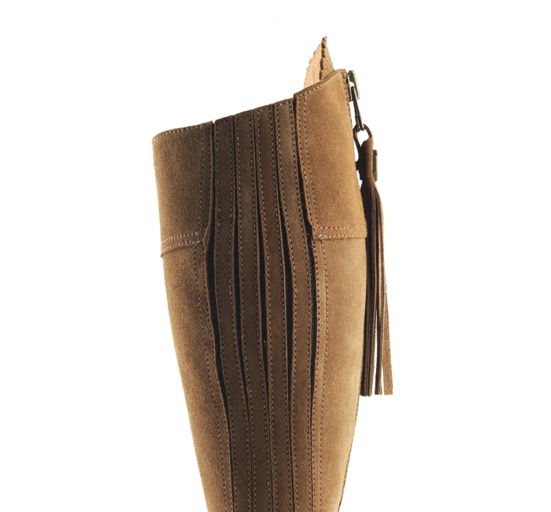 Fairfax and Favor Flat Regina Suede Sporting Fit Tan-5